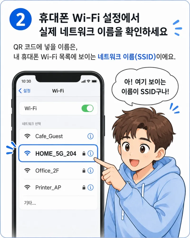 와이파이 이름 확인 방법 2단계